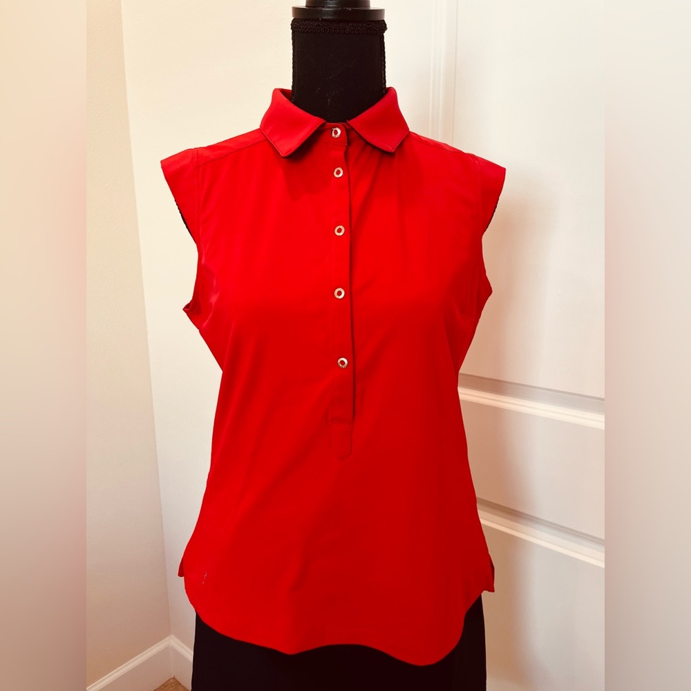 Tail Red Black Sleeveless Top